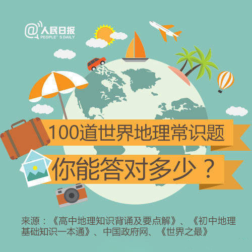 常識積累：100道世界地理常識題